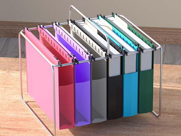 plastic hanging files