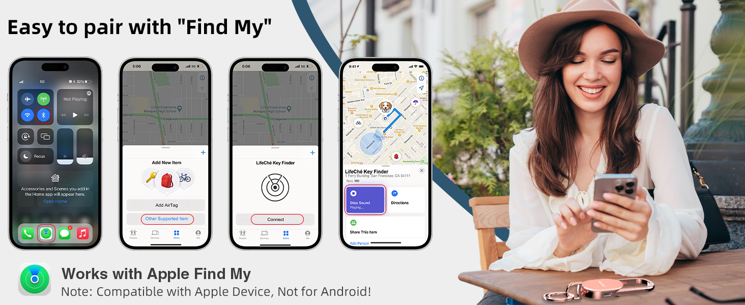 keychain with tracker