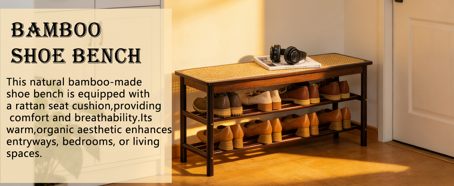 bamboo shoe bench