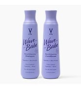 V&Co. Beauty Wavy Hair Shampoo & Conditioner Set with Peptide Technology, 12 Oz., Sulfate Free Sh...