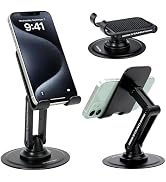 LENTION Phone Stand, 360° Rotating Foldable Adjustable Weighted Stable Base | Ergonomic Anti-Slip...