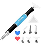 benote Ergonomic Diamond Painting Pen with Dual Rubber Metal Screw In Tip Round And Square Drill ...