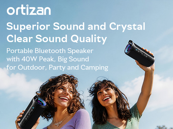 Ortizan powerful bluetooth speaker wireless