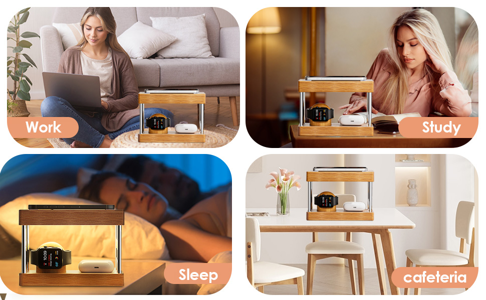 wireless charging station lamp