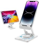 COLOR LIZARD 360° Rotatable Phone Stand, Cell Phone Stand for Desk, Bed, Portable&Foldable Phone ...
