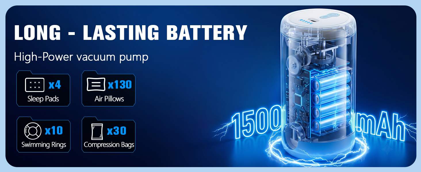 Air Pump for Inflatables Inflate Deflate for Air Mattress Portable Air Pump