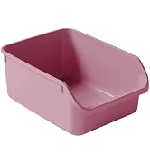 SpaceTime Large Cat Litter Box with High Sides,Cat Boxes for Indoor Cats,Cat Litter Pan for Kitty...