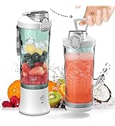 Portable Blender,Personal Size Blender for Shakes and Smoothies with 6 Blade Mini Blender 20 Oz f...