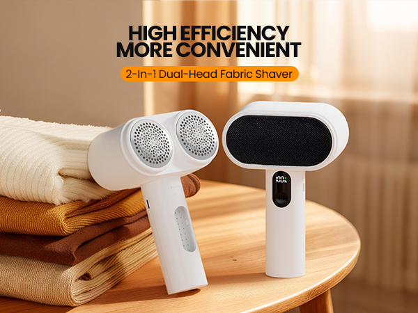 Dual head fabric shaver