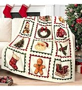Christmas Throw Blanket for Couch Bed Sofa Holiday Decor, Flannel Lap Blanket Soft Coraline Readi...