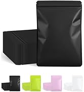 100 Pack Resealable Packaging Bags for Small Business Double-Sided Color Smell Proof Bags for Foo...