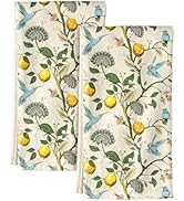 Miss Adola Flour Sack Kitchen Towels Set of 2-18x26 Cotton Dish Towels with Hanging Loop Reusable...