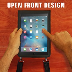 USA GEAR Tablet Holder Case for iPad Mini, Travel Bag with Built-in Capacitive Screen Protector
