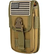 IronSeals Tactical Cell Phone Holster Pouch, Tactical Smartphone Pouch Case Molle Gadget Bag Moll...