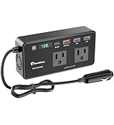 AWELTEC 200W Power Inverter for Car – DC 12V to 110V AC Converter with LED Display & 4 USB Ports ...