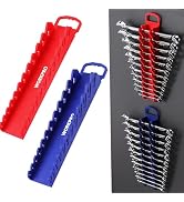 WORKPRO 2-Pack Magnetic Wrench Organizer, 12-Piece Gripper Wrench Holder for Stubby or Line Wrenc...