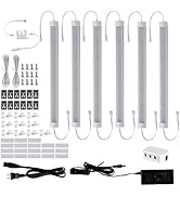 LABOREDUCER LED Under Cabinet Lighting Plug in Warm White 6 Pack,12inches Bar Dimmable Under Cabi...