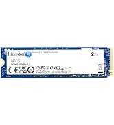 Kingston NV3 2TB M.2 2280 NVMe SSD | PCIe 4.0 Gen 4x4 | Up to 6000 MB/s | SNV3S/2000G