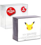 EVORETRO Plastic Display Case for Pokemon ETB - 5-Pack - Pokemon ETB Case Protectors for Elite Tr...