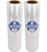 NEXCOVER 18 Inch Stretch Wrap - 1200 Feet | 60 Gauge, 2 Roll Clear Plastic Self-adhering Stretch ...