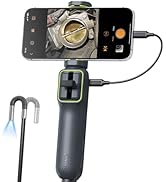 Anykit Two-Way Articulating Borescope with Light, 1920P HD Articulating Borescope with Semi-Rigid...