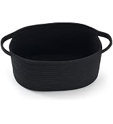 Happyiren Cute Woven Gift Basket for Christmas Thanksgiving, Black Empty Basket for Birthday, Men...