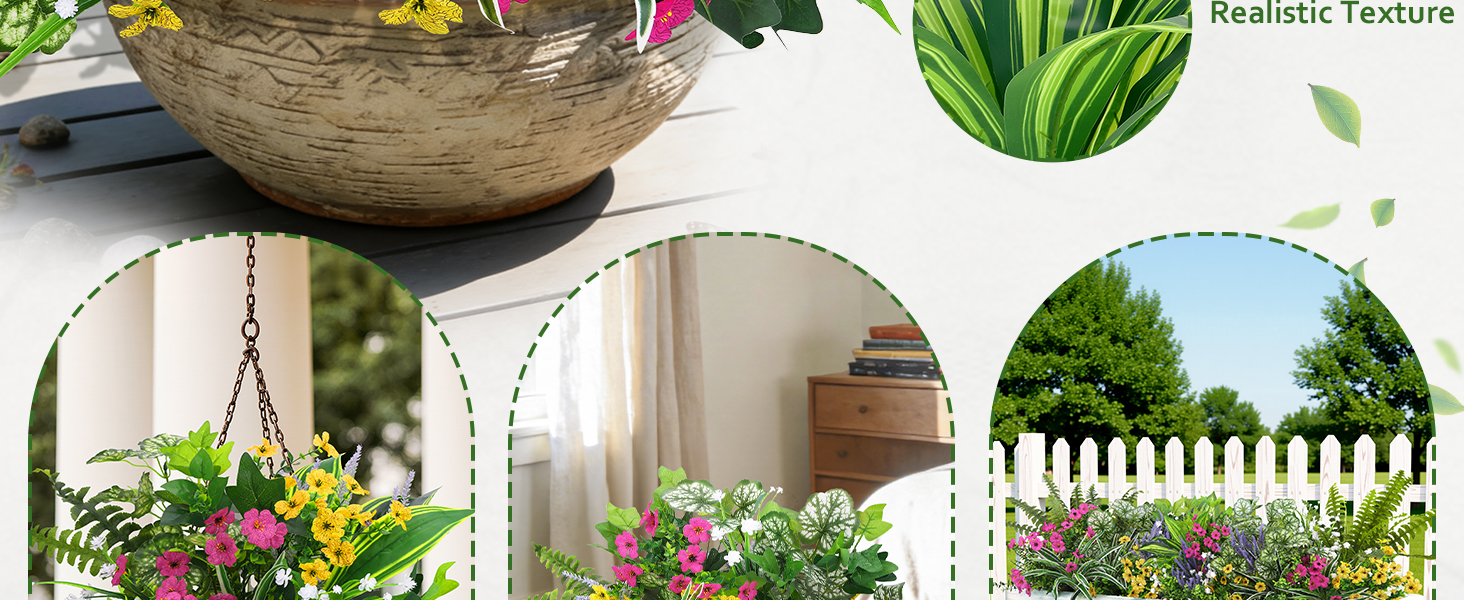 faux outdoor plants