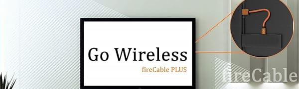 fireCable Plus micro USB replacement cord connected to Fire TV Stick behind TV