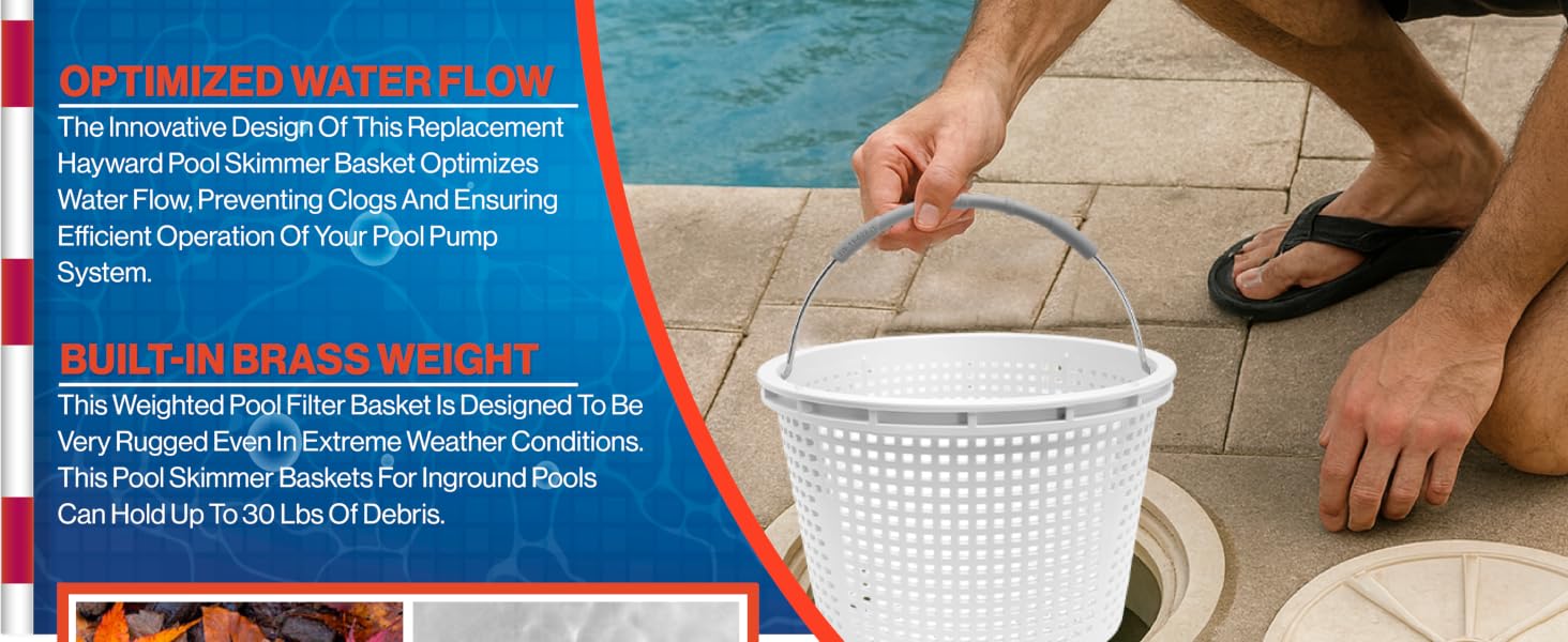 swimables pool skimmer basket compatible hayward sp1070 basket's heavy duty stainless steel