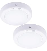 LIT-PaTH Battery Operated Motion Sensor LED Ceiling Light, 6.1inch Flush Mount Light Fixture 3000...