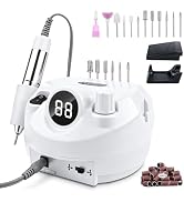 Electric Nail Drill Foot Pedal 45000RPM,Professional Nail Drill Machine for Acrylic and Gel Nails...