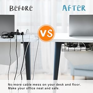 under desk cable management tray
