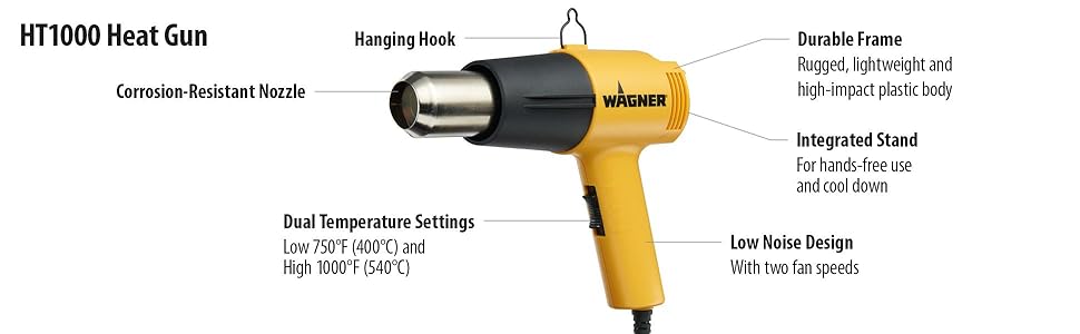 Wagner HT1000 Heat Gun Hot Air Tool for Home, Hobby and Workshops