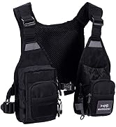 BASSDASH FV08 Ultra Lightweight Fly Fishing Vest for Men and Women Portable Chest Pack One Size F...