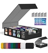 UAONO Trading Card Storage Box with Commander Display;3900+ Card Box for MTG, Removable Cover; 5 ...