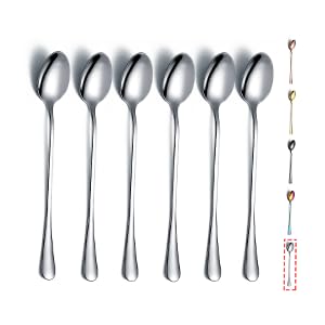 6 Pieces Silver Iced Tea Spoon
