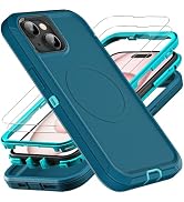 YKHJKLEC for iphone 15 Case, Compatible with Magsafe, Military Grade 3 in 1 Heavy Duty Shockproof...