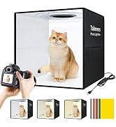 Photo Studio Light Box, Takerers 16"x16"x16" Portable Professional 3200-6500k Dimmable Shooting T...