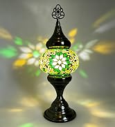 XUMAIDENG Turkish Desk Lamp with Bronze Base, Including LED Bulbs for Living Room and Bedroom Dec...