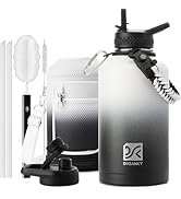 DYSANKY Insulated Water Bottle 64oz- Multiple Insulation Vacuum Sealed Thermos- Portable Sports H...