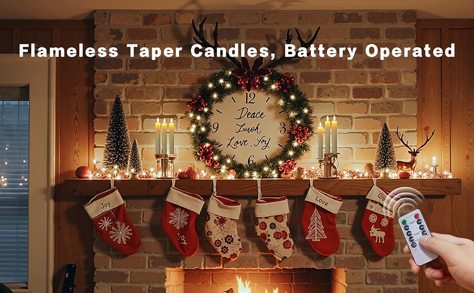 flameless taper candles