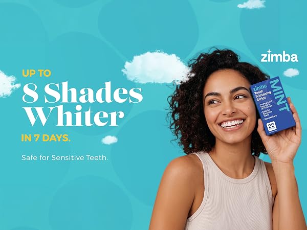 Up to 8 shades whiter with Zimba