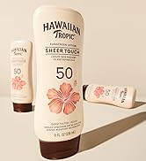 HAWAIIAN TROPIC SHEER TOUCH BODY SUNSCREEN, 50 SPF, NON-GREASY SUNBLOCK FOR WOMEN AND TEENS