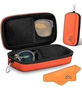 MERDTTES Double Eyeglasses Case, Shockproof Hard EVA Shell Dual Sunglasses Organizer with Zipper ...