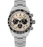 TACTICAL FROG Watch for Men 41mm Panda Chronograph VS75A Solar Quartz Movement Watches Sapphire C...