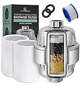 AquaHomeGroup Shower Filter for Chlorine-Free Water (2 Cartridges Included) – Removes Impurities ...
