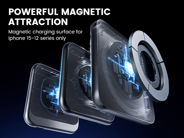 3 in 1 wireless charging station apple Foldable magsafe charger for iPhone 15 14 13 12 Pro Max Plus