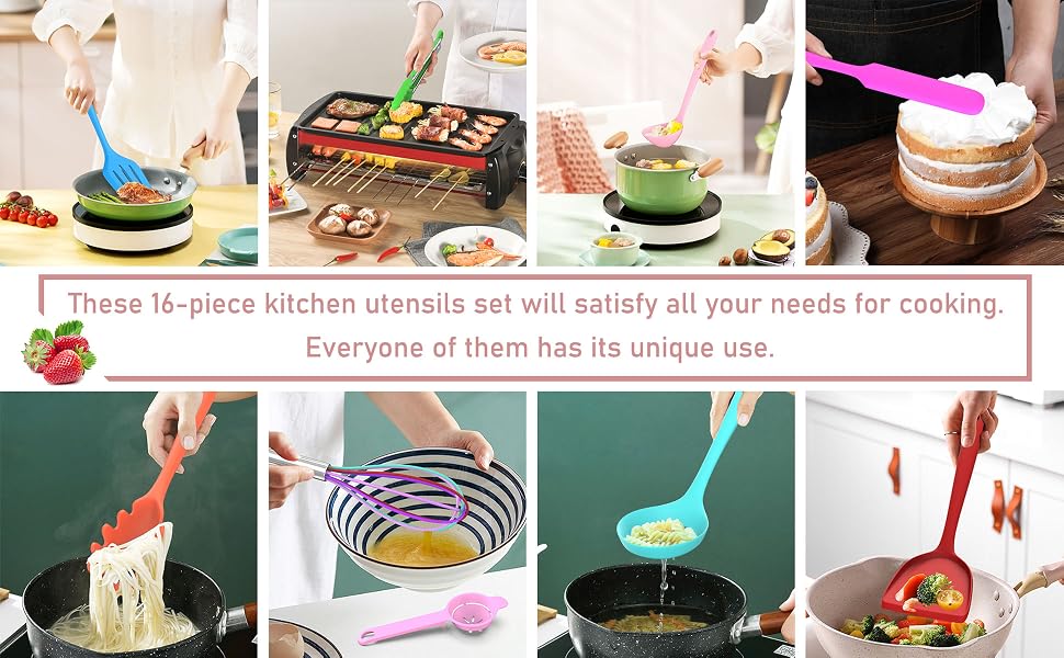 silicone cooking utensils silicone kitchen utensils set