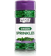 Green Sprinkles – 3 oz Bottle Green Jimmies for Decorating Cookies, Cupcakes & Cakes | Perfect De...