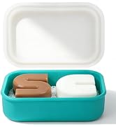 Enhanced Leak Proof Travel Soap Case, AIMAIAIMAI Silicone Soap Container with Draining Layer, Por...